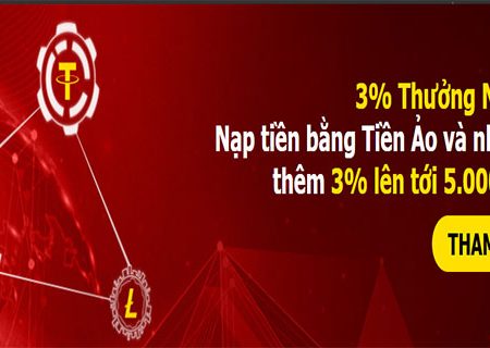 Thưởng 3% khi nạp tiền ảo lên đến 5.000.000 VNĐ tại Dafabet 